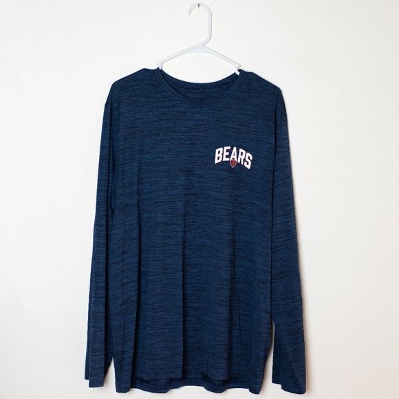 Men's Nike Navy Chicago Bears Velocity Arch Performance Long Sleeve Shirt - Picture 1 of 4
